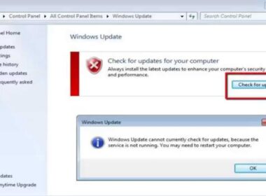 windows update service not running